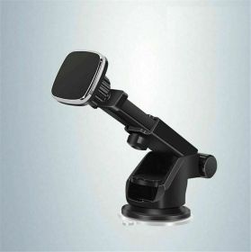 Magnetic Phone Car Mount, Universal Dashboard Windshield Industrial-Strength Suction Cup Car Phone Mount Holder With Adjustable Telescopic Arm, For Al